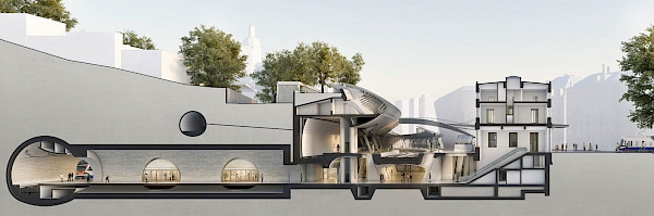 Visualisierung Perrontunnel 4. Gleis; (c) SBB