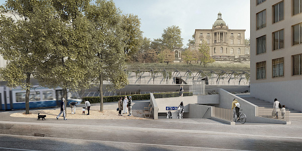 Visualisierung Zugang Mühlebach; (c) SBB