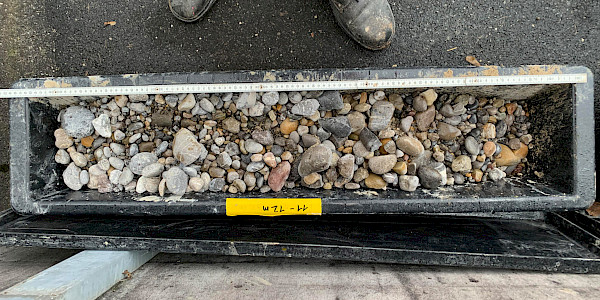 Rollkieslage im Bohrkern