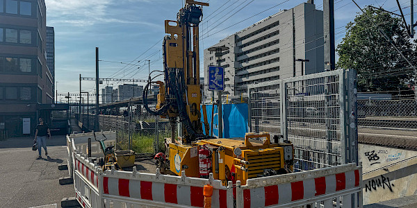 Kernbohrung in Gleisnähe